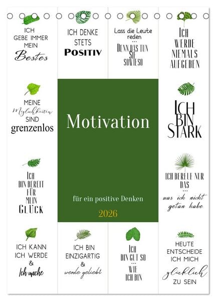 Produktbild: Motivation (Tischkalender 2026 DIN A5 hoch), CALVENDO Monatskalender