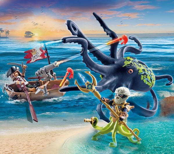 Produktbild: PLAYMOBIL&reg; Pirates 71419 Kampf gegen den Riesenoktopus