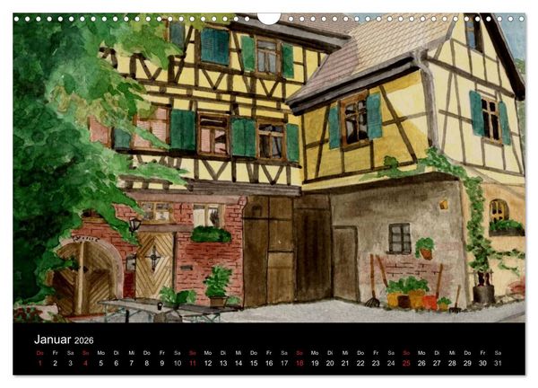 Produktbild: Deutschland in Aquarell (Wandkalender 2026 DIN A3 quer), CALVENDO Monatskalender