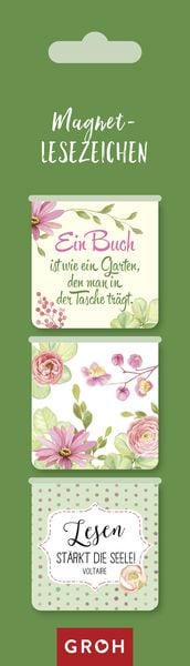 Magnetlesezeichen Ein Buch ist wie ein Garten, den man in der Tasche trägt.