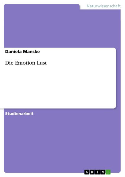 Produktbild: Die Emotion Lust