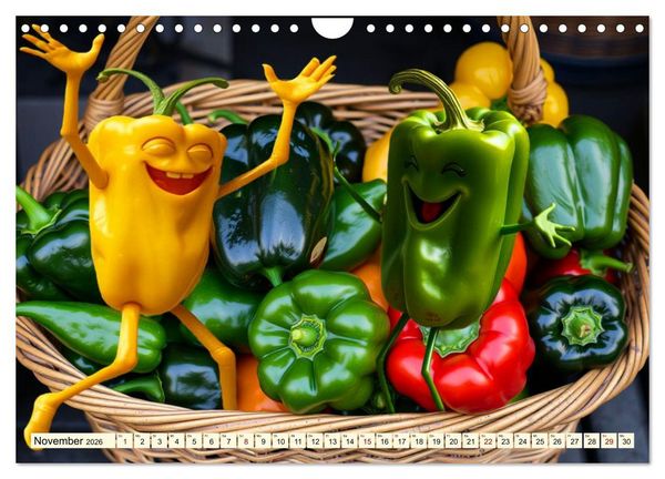Produktbild: Tanzendes Obst und Gem&uuml;se (Wandkalender 2026 DIN A4 quer), CALVENDO Monatskalender