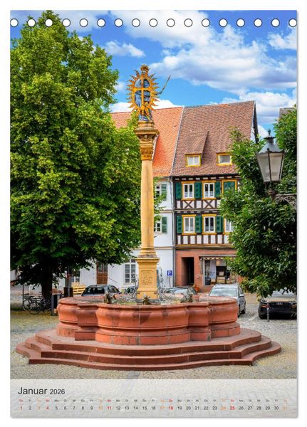 Produktbild: Stadtbummel in Ladenburg - Die R&ouml;mer- und Fachwerk-Stadt (Tischkalender 2026 DIN A5 hoch), CALVENDO Monatskalender