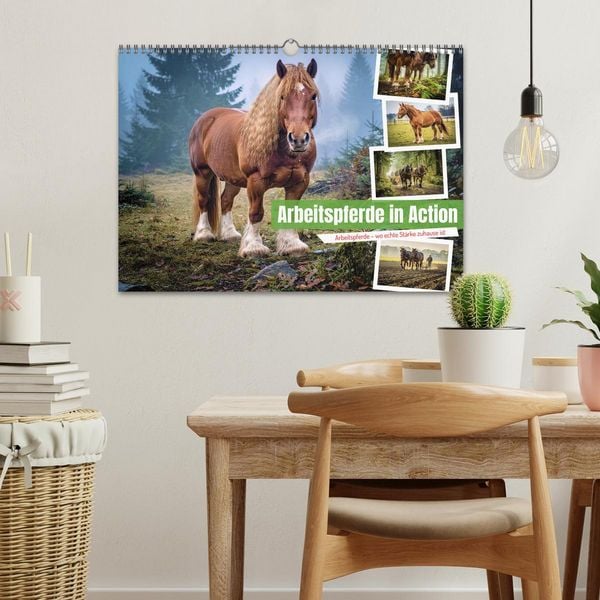 Produktbild: Arbeitspferde in Action (Wandkalender 2027 DIN A3 quer), CALVENDO Monatskalender