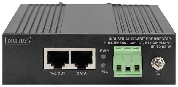 Produktbild: Digitus DN-651141 PoE Injektor 10 / 100 / 1000MBit/s IEEE 802.3af (12.95 W), IEEE 802.3at (25.5 W), IEEE 802.3bt, IEEE802.3at