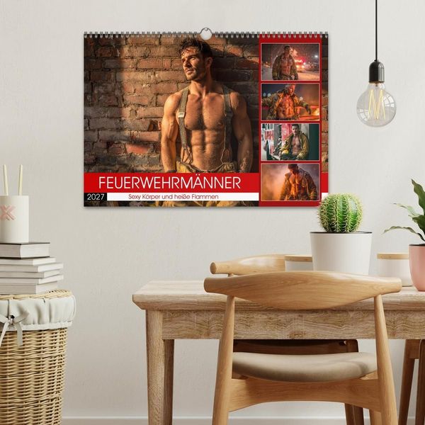 Produktbild: Feuerwehrm&auml;nner - Sexy K&ouml;rper und hei&szlig;e Flammen (Wandkalender 2027 DIN A3 quer), CALVENDO Monatskalender