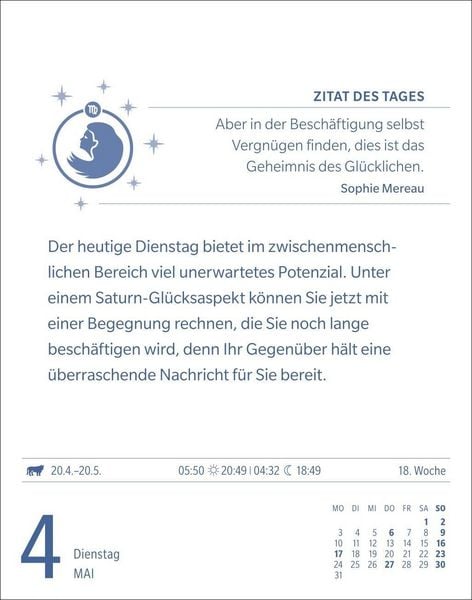 Produktbild: Jungfrau Sternzeichenkalender 2027 - Tagesabrei&szlig;kalender - Ihr Horoskop f&uuml;r jeden Tag