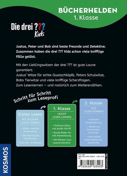 Produktbild: Die drei ??? Kids, B&uuml;cherhelden 1. Klasse, Witze zum Lesenlernen