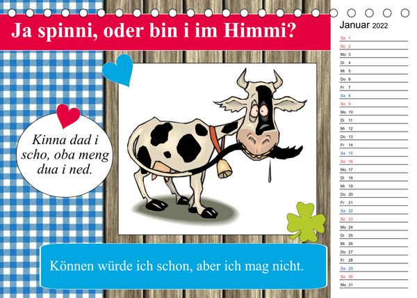 Produktbild: Des is f&uuml;a de Katz! Bairische Schpr&uuml;ch' und Redensart (Tischkalender 2022 DIN A5 quer)