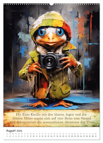 Produktbild: Tierische Paparazzi (hochwertiger Premium Wandkalender 2026 DIN A2 hoch), Kunstdruck in Hochglanz