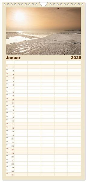 Produktbild: Familienplaner 2026 - Gr&ouml;mitz - Ostseebad an der Sonnenseite mit 5 Spalten (Wandkalender, 21 x 45 cm) CALVENDO