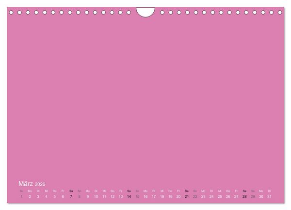 Produktbild: Bastelkalender - Pink (Wandkalender 2026 DIN A4 quer), CALVENDO Monatskalender