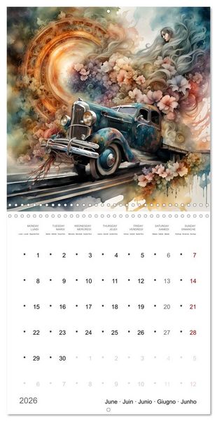 Produktbild: De la m&eacute;canique po&eacute;tique (Calendrier mural carr&eacute; 2026 30x30 cm) Calendrier double avec une page pour vos prises de notes