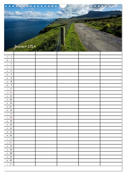 Produktbild: Isle of Skye - Schottlands Inseln - Familienplaner (Wandkalender 2026 DIN A3 hoch), CALVENDO Monatskalender