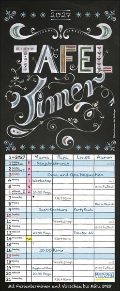 Produktbild: Tafel Timer 2027