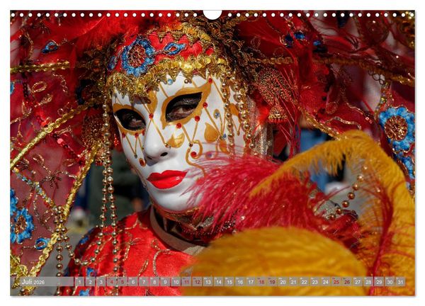 Produktbild: neunziggrad I photoart: der karneval von venedig (Wandkalender 2026 DIN A3 quer), CALVENDO Monatskalender