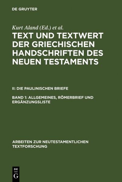 Produktbild: Allgemeines, R&ouml;merbrief und Erg&auml;nzungsliste