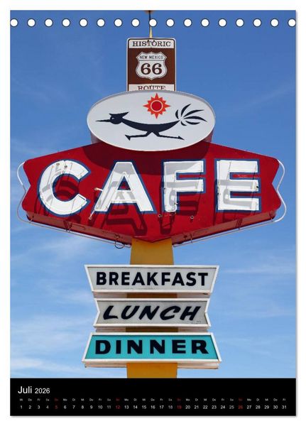 Produktbild: Route 66 (Tischkalender 2026 DIN A5 hoch), CALVENDO Monatskalender