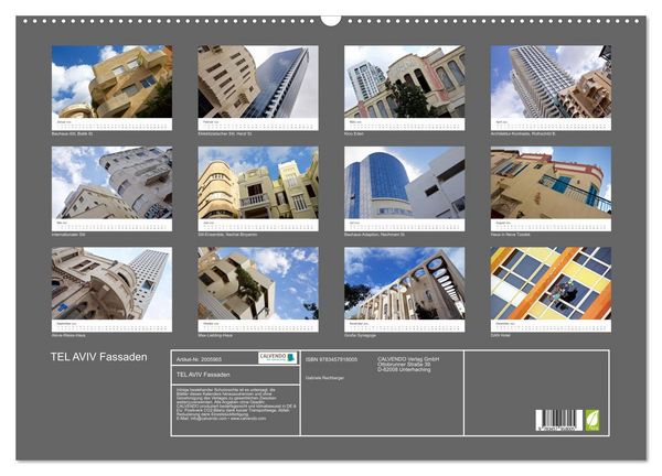 Produktbild: TEL AVIV Fassaden (Wandkalender 2026 DIN A2 quer), CALVENDO Monatskalender