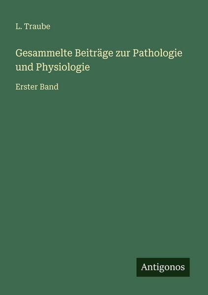 Produktbild: Gesammelte Beitr&auml;ge zur Pathologie und Physiologie