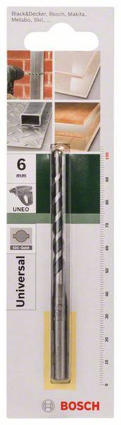 Produktbild: Bosch Accessories 2609256913 Mehrzweckbohrer 6mm Gesamtl&auml;nge 100mm SDS-Quick 1St.