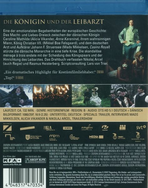 Produktbild: Die K&ouml;nigin und der Leibarzt