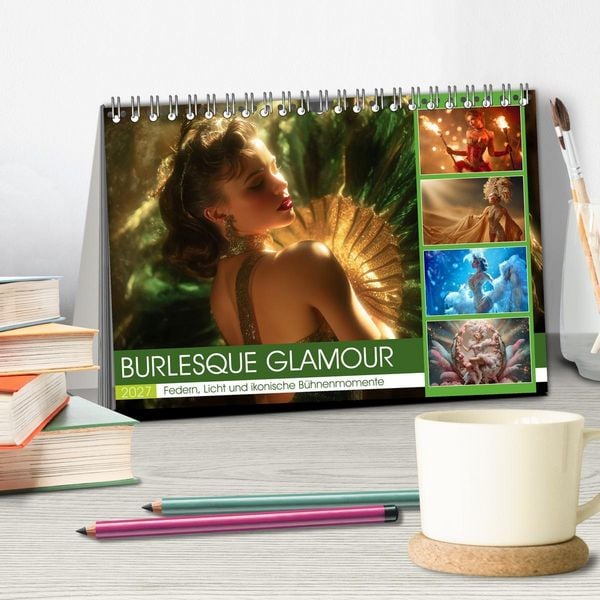 Produktbild: Burlesque Glamour (Tischkalender 2027 DIN A5 quer), CALVENDO Monatskalender