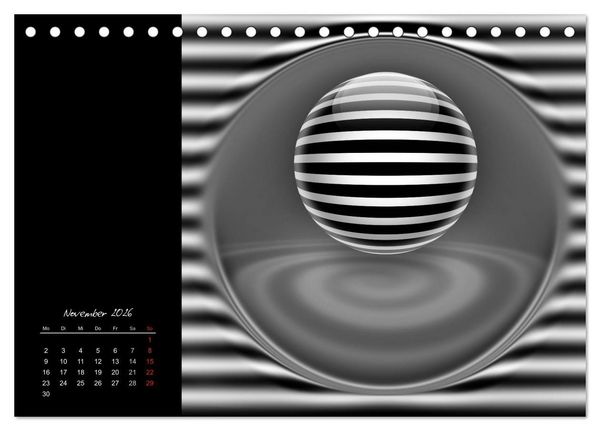Produktbild: Optische Kunst im Quadrat (Tischkalender 2026 DIN A5 quer), CALVENDO Monatskalender