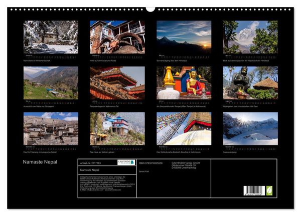 Produktbild: Namaste Nepal (Wandkalender 2026 DIN A2 quer), CALVENDO Monatskalender