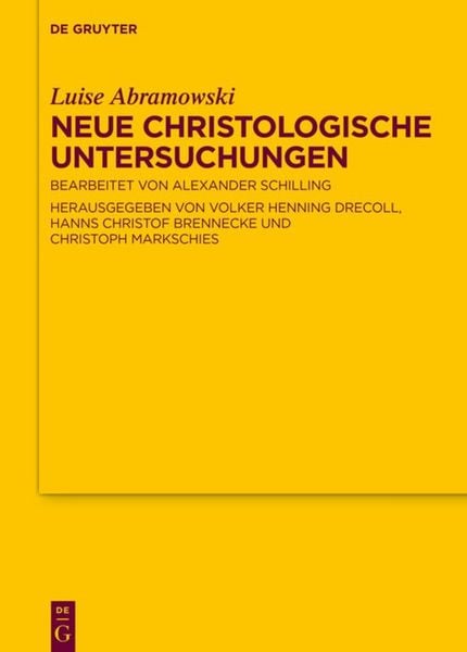 Produktbild: Neue Christologische Untersuchungen