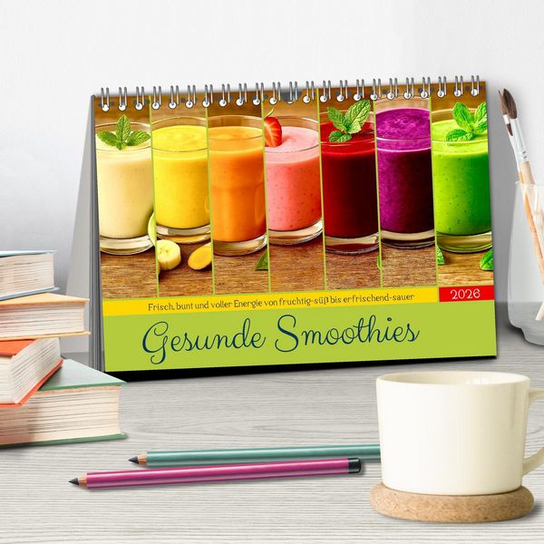 Produktbild: Gesunde Smoothies (Tischkalender 2026 DIN A5 quer), CALVENDO Monatskalender