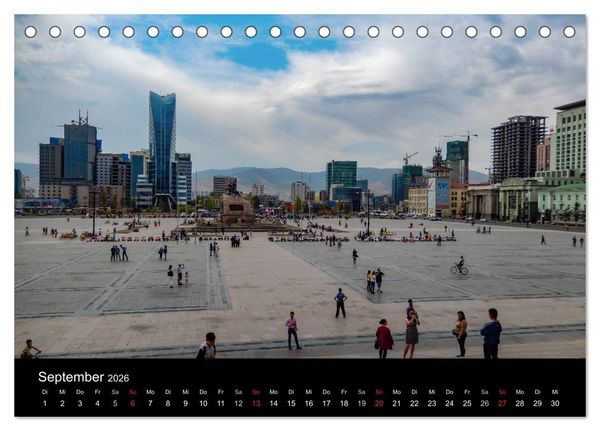 Produktbild: Mongolei - Zwischen Mittelalter und Moderne (Tischkalender 2026 DIN A5 quer), CALVENDO Monatskalender