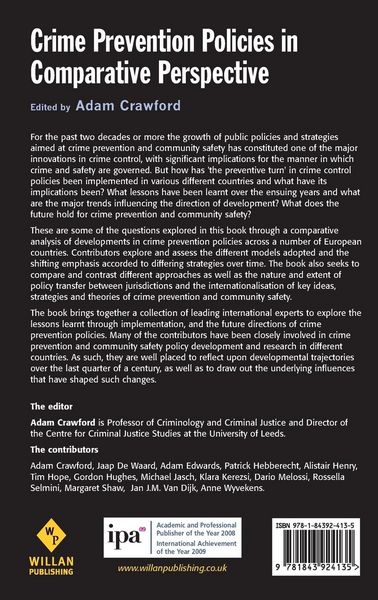 Produktbild: Crime Prevention Policies in Comparative Perspective