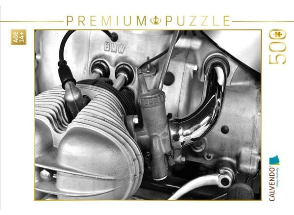 CALVENDO Puzzle Ein Motiv aus dem Kalender BMW R69S in schwarzweiss | 500 Teile Lege-Größe 48 × 36 cm Foto-Puzzle für Erwachsene