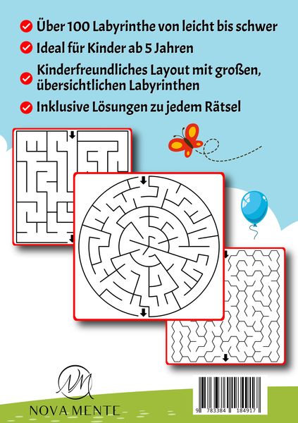 Produktbild: Labyrinthe f&uuml;r Kinder ab 5 Jahren - Band 35