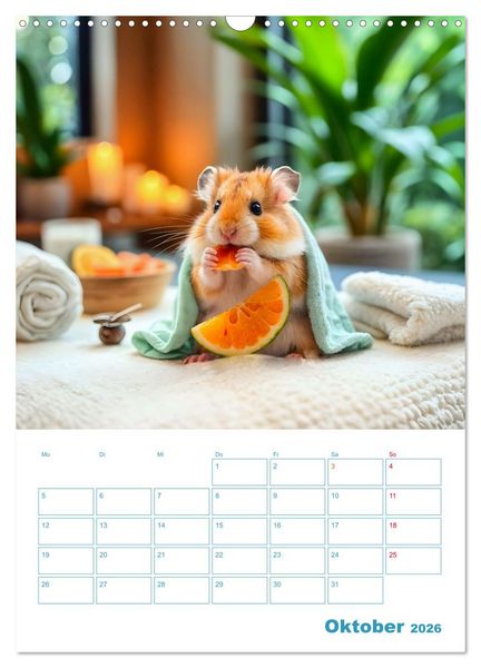 Produktbild: Holiday Hamster - Urlaubsfeeling pur mit sonnigen KI Hamstern (Wandkalender 2026 DIN A3 hoch), CALVENDO Monatskalender
