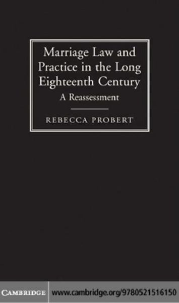Produktbild: Marriage Law and Practice in the Long Eighteenth Century