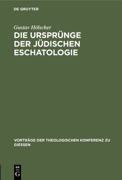 Produktbild: Die Urspr&uuml;nge der j&uuml;dischen Eschatologie