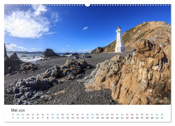 Produktbild: Neuseelands Leuchtt&uuml;rme (Wandkalender 2026 DIN A2 quer), CALVENDO Monatskalender