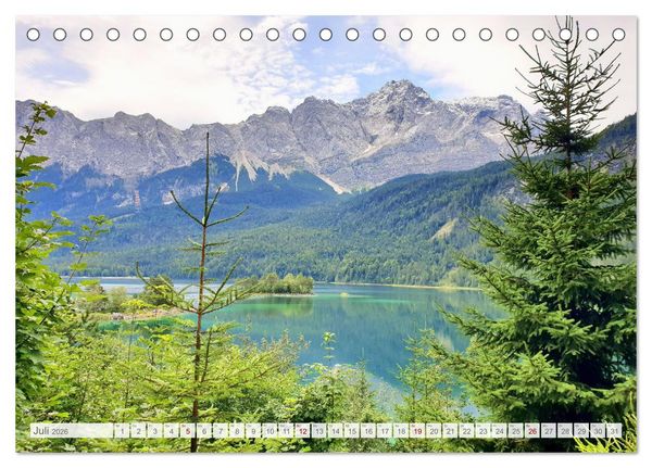 Produktbild: Mein Eibsee - Die Perle unterhalb der Zugspitze im Jahresverlauf (Tischkalender 2026 DIN A5 quer), CALVENDO Monatskalender