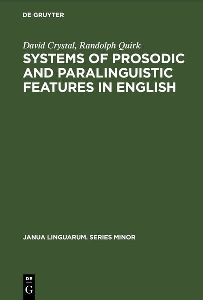 Produktbild: Systems of Prosodic and Paralinguistic Features in English