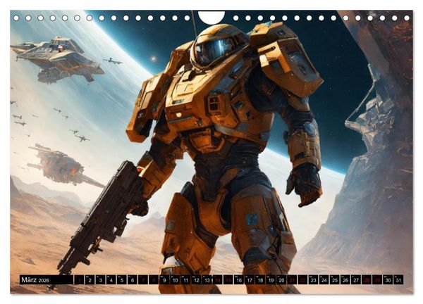 Produktbild: Futuristische Weltraumschlachten (Wandkalender 2026 DIN A4 quer), CALVENDO Monatskalender