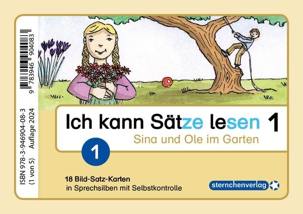 Produktbild: Ich kann S&auml;tze lesen Teil 1 - In Sprechsilben - 90 Bild-Satz-Karten mit Selbstkontrolle