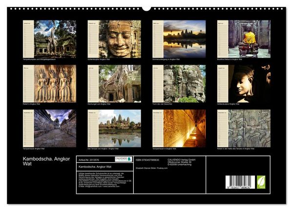Produktbild: Kambodscha. Angkor Wat (hochwertiger Premium Wandkalender 2026 DIN A2 quer), Kunstdruck in Hochglanz