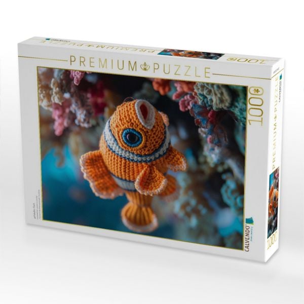 Produktbild: CALVENDO Puzzle geh&auml;kelter Fisch | 1000 Teile Lege-Gr&ouml;&szlig;e 64x48cm Foto-Puzzle f&uuml;r gl&uuml;ckliche Stunden