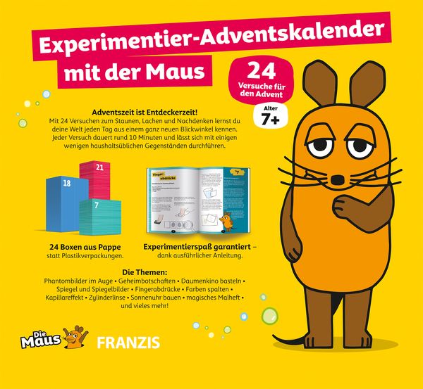 Produktbild: FRANZIS 67185 - Experimentier-Adventskalender mit der Maus