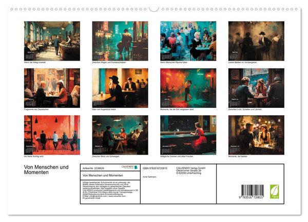 Produktbild: Von Menschen und Momenten (hochwertiger Premium Wandkalender 2026 DIN A2 quer), Kunstdruck in Hochglanz