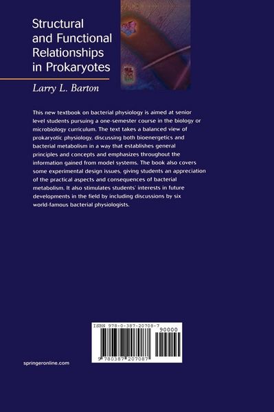 Produktbild: Structural and Functional Relationships in Prokaryotes