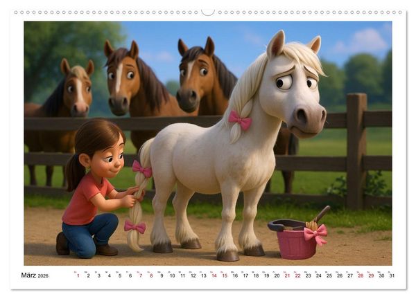 Produktbild: M&auml;dchen brauchen ein Hoppi (hochwertiger Premium Wandkalender 2026 DIN A2 quer), Kunstdruck in Hochglanz
