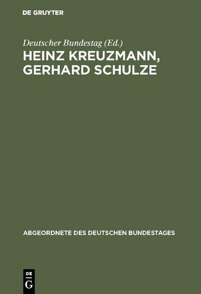 Produktbild: Heinz Kreuzmann, Gerhard Schulze